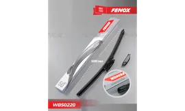 Щётка стеклоочистителя Fenox 500мм (20") бескаркасная, всесезонная, крепление J-Hook, Bayonet, VATL5.1, 1 шт, арт. WB50220
