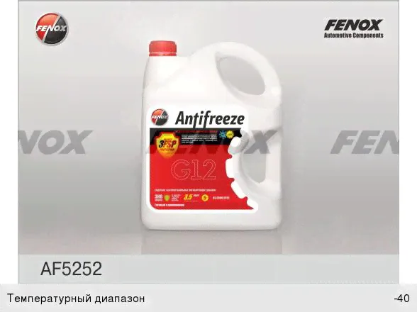 Антифриз красный G12 готовый 5 л. FENOX-0